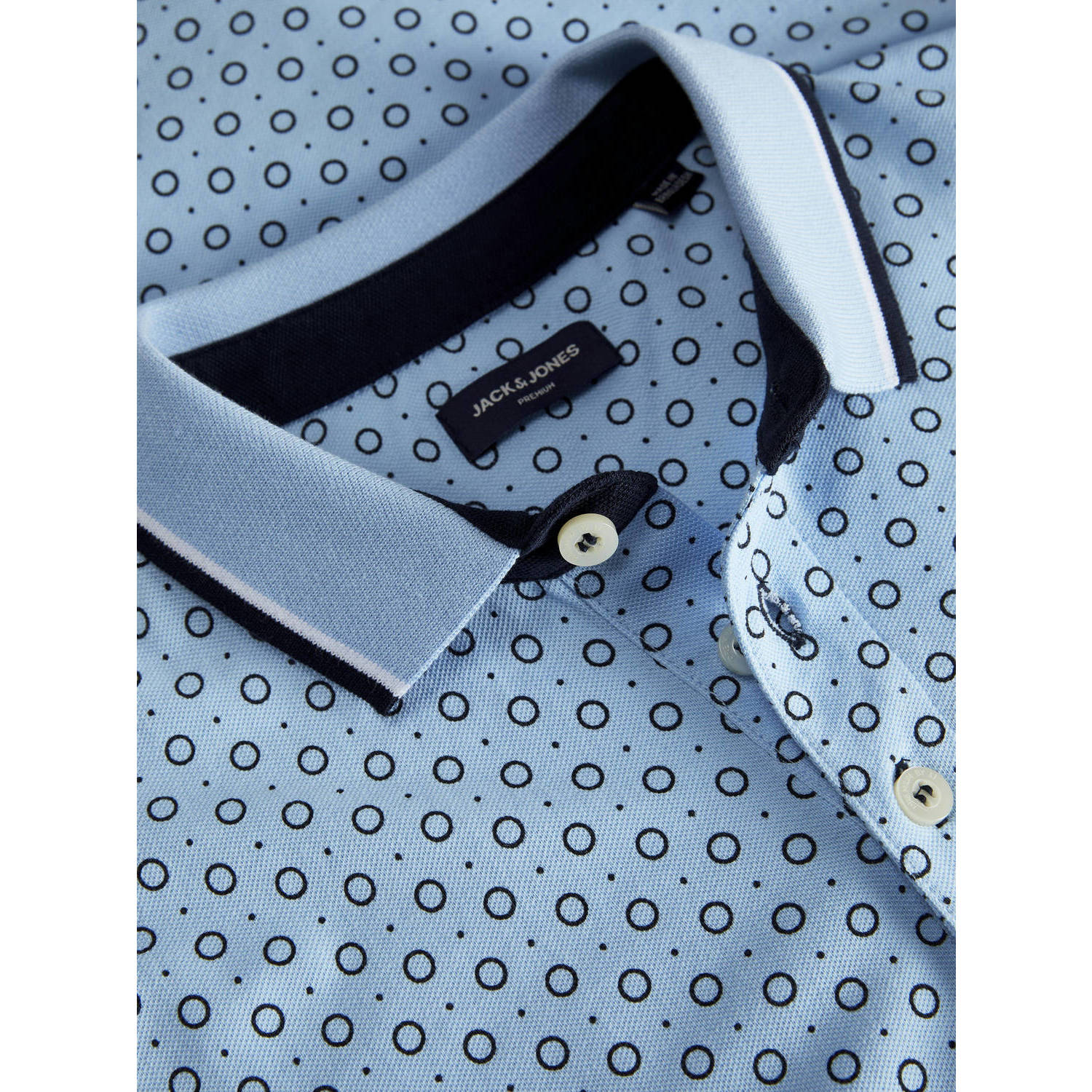 JACK & JONES PREMIUM jersey slim fit polo JPRPAULOS met logo