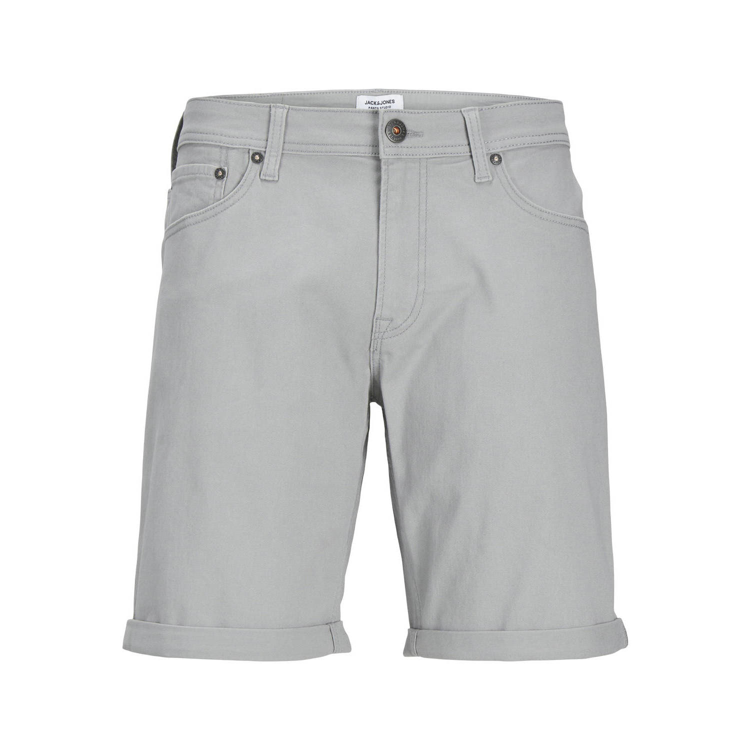 JACK & JONES PANTS STUDIO regular fit short JPSTRICK grijs