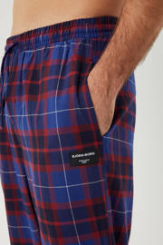 thumbnail: Björn Borg flanellen pyjamabroek donkerblauw/rood