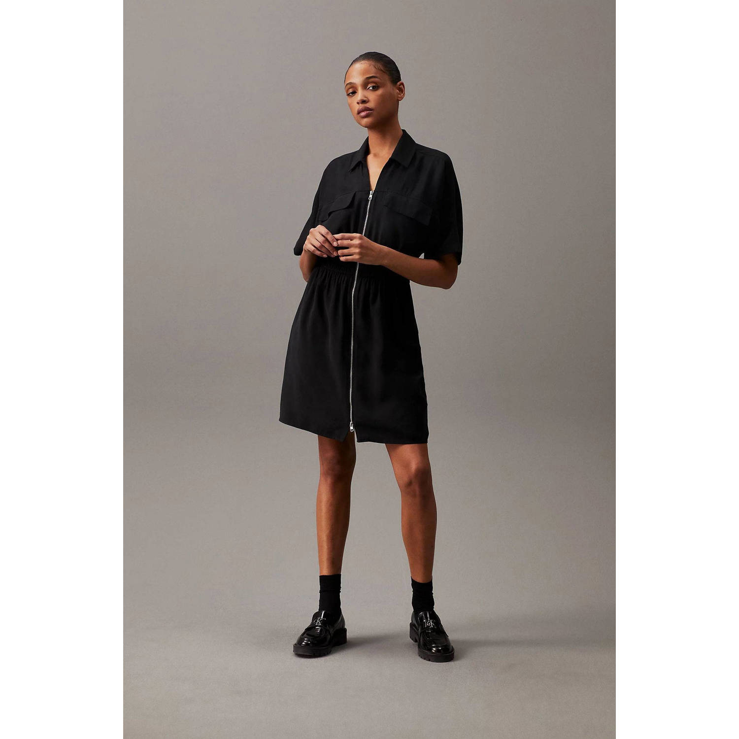 CALVIN KLEIN JEANS jurk zwart