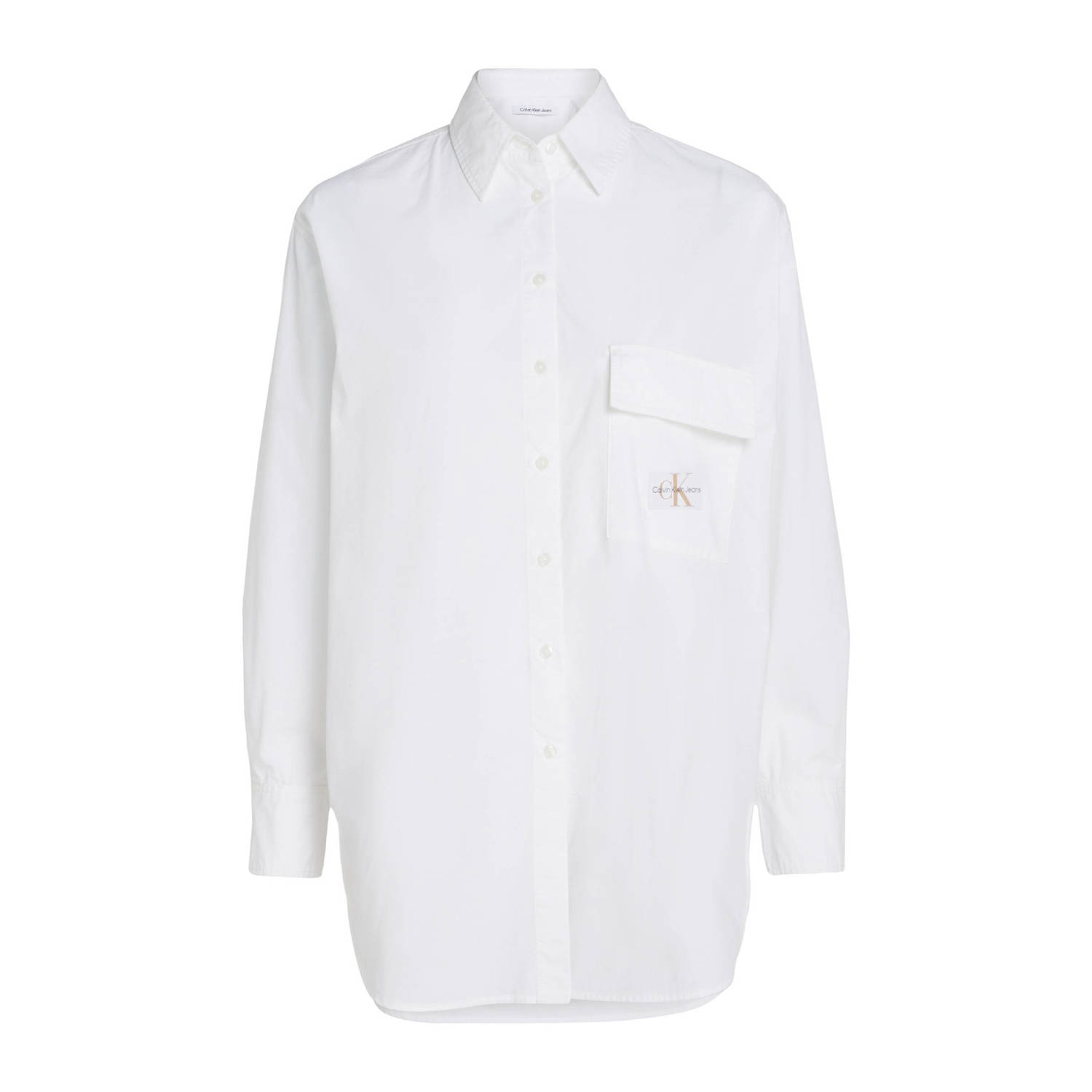 CALVIN KLEIN JEANS blouse met logo wit