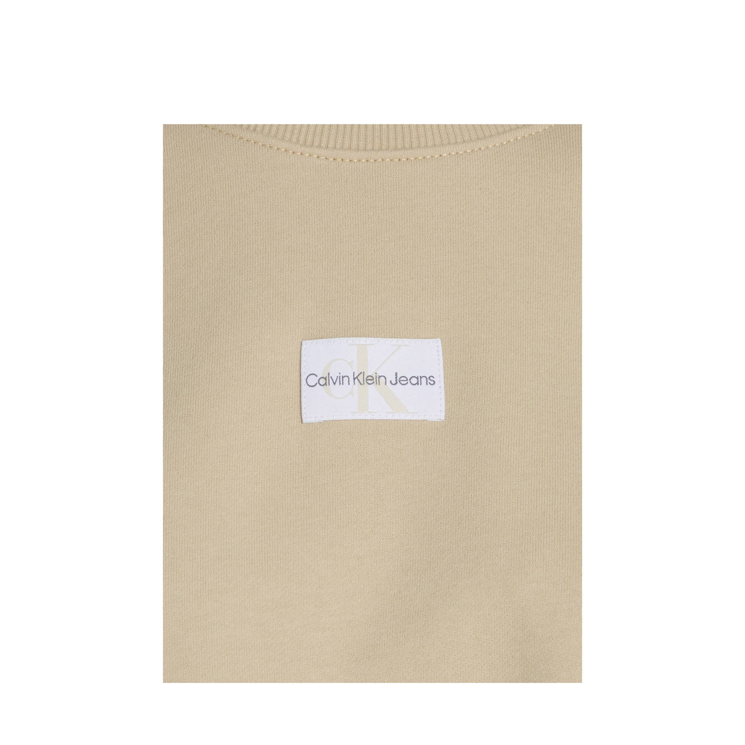 CALVIN KLEIN JEANS sweater met logo zand