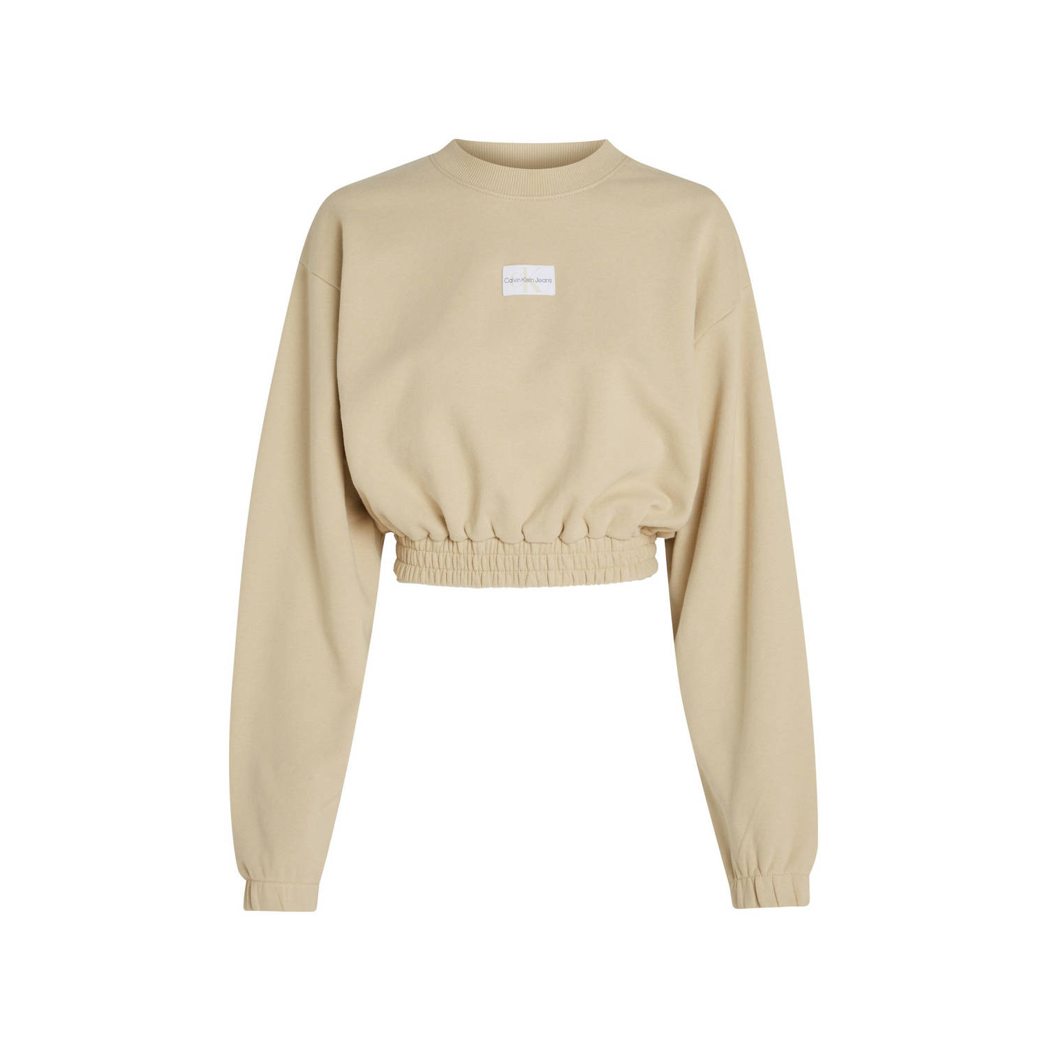 CALVIN KLEIN JEANS sweater met logo zand