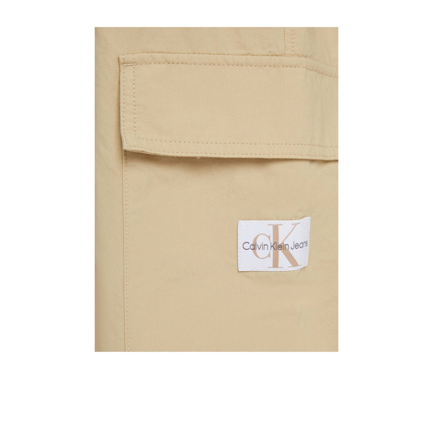 CALVIN KLEIN JEANS wide leg cargobroek beige