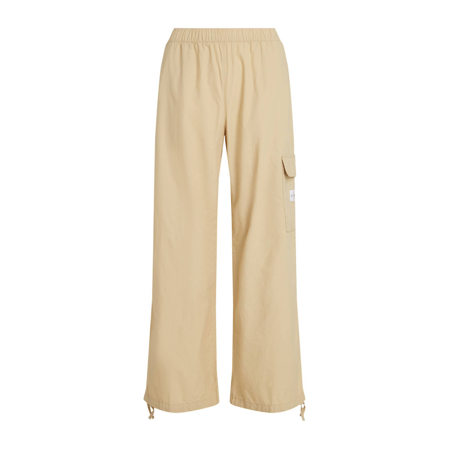 CALVIN KLEIN JEANS wide leg cargobroek beige