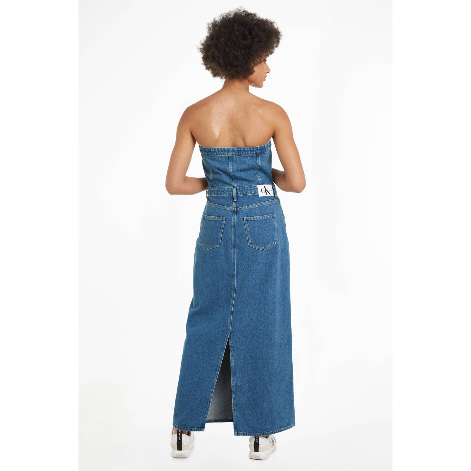 CALVIN KLEIN JEANS spijkerjurk medium blue denim