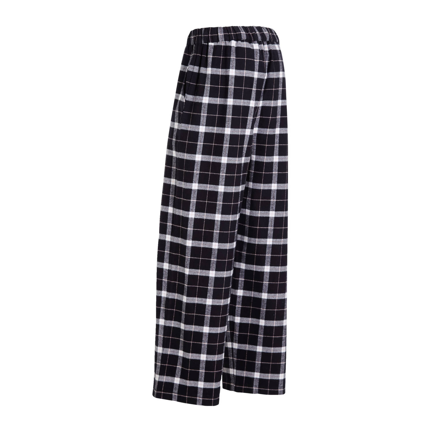 Dreamcovers flanellen pyjamabroek zwart wit