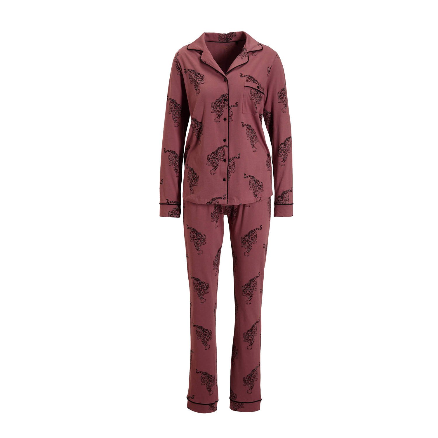 Dreamcovers pyjama donkerroze zwart