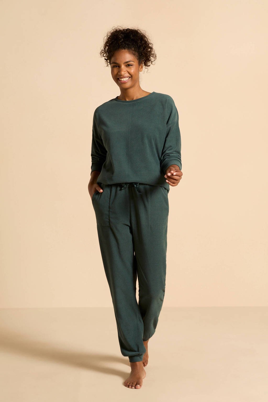 Huispak Zwanger Fluwelen Huispak Petrol