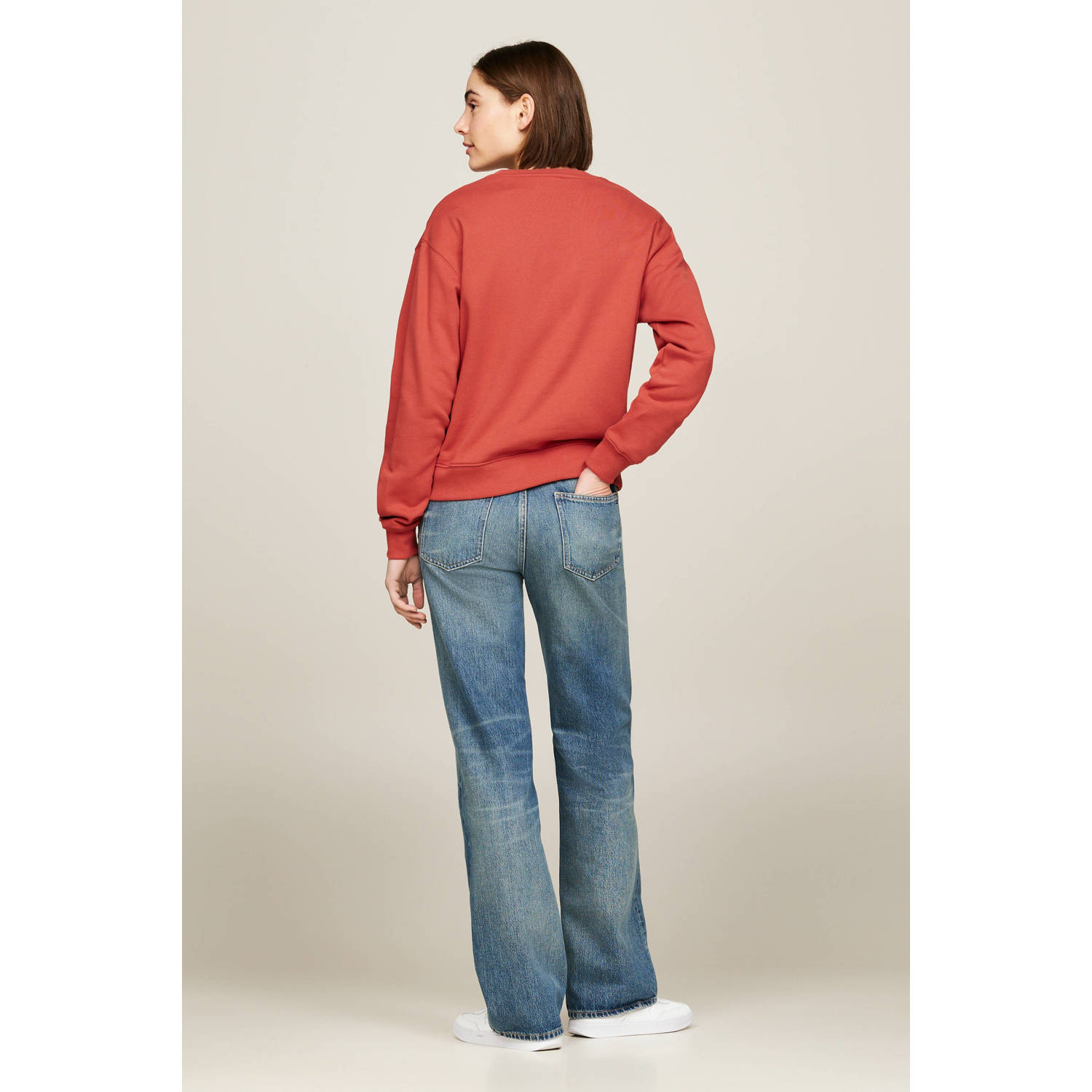 Tommy Hilfiger sweater met logo rood