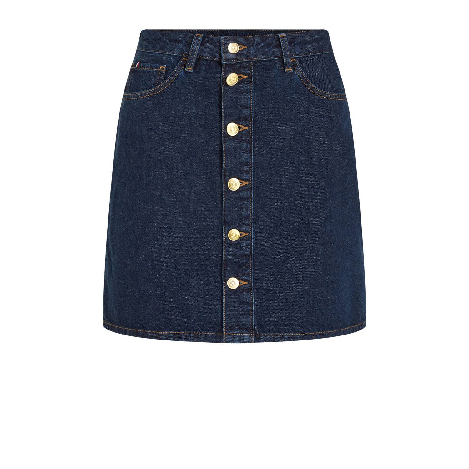 Tommy Hilfiger Jeans rok DNM MINI SKIRT HW CLER Webrok in 5-pocket stijl