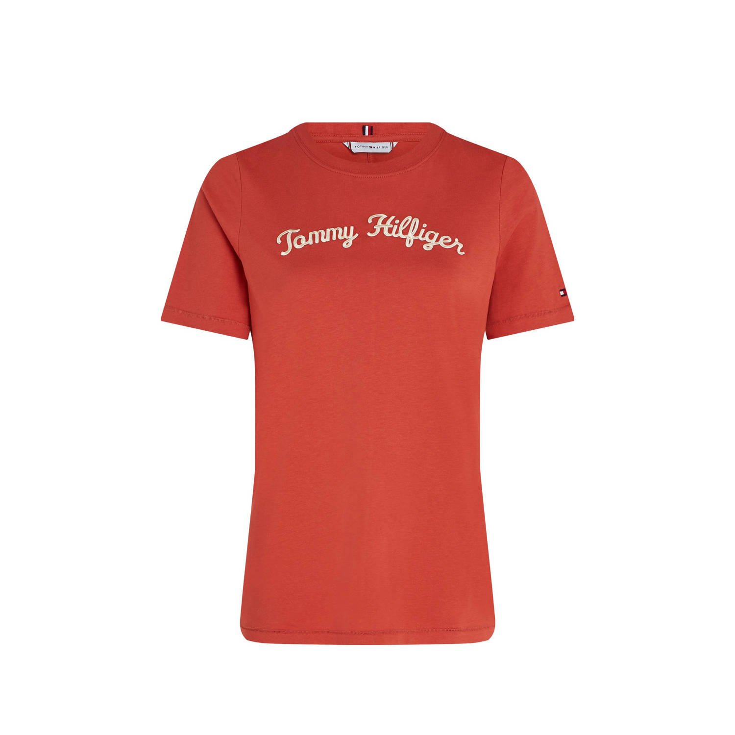 Tommy Hilfiger T-shirt met logo rood