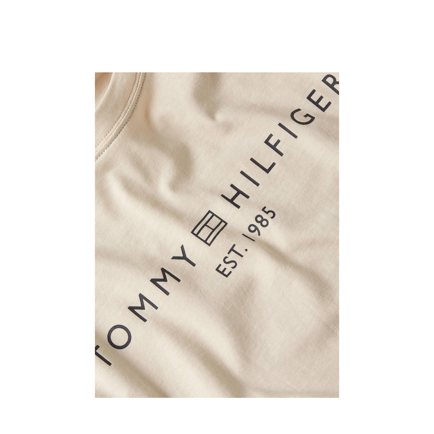 Tommy Hilfiger t-shirt met logo beige