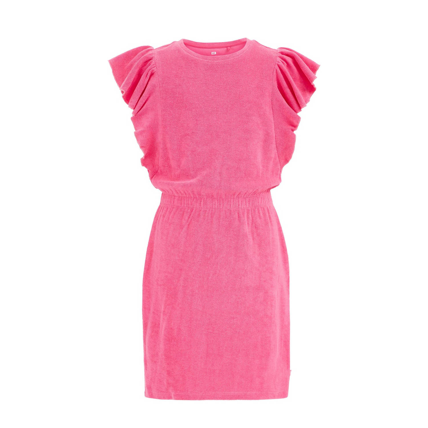 WE Fashion badstof jurk shrimp Roze Effen 92 | Jurk van