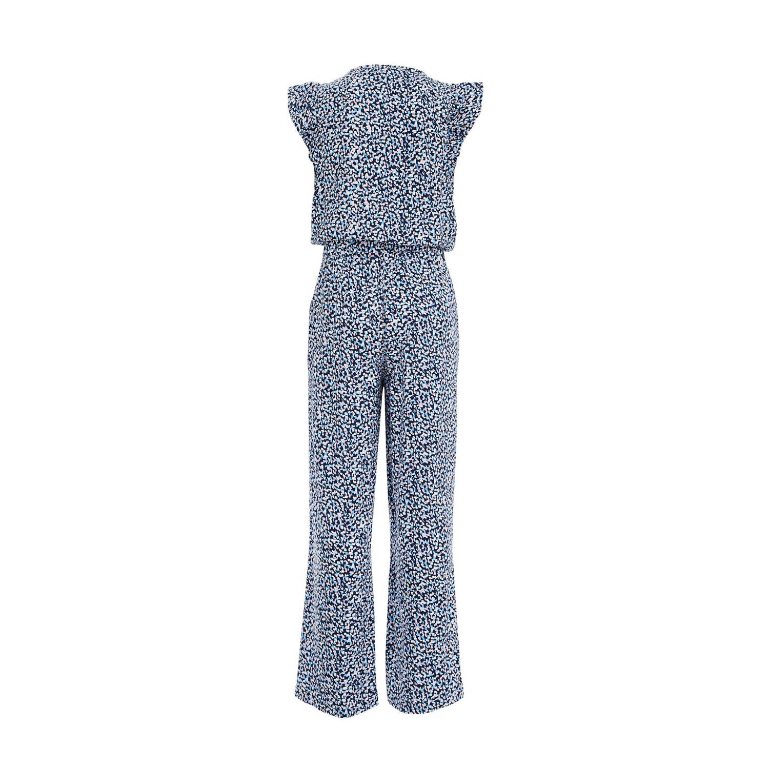 WE Fashion jumpsuit met all over print blauw