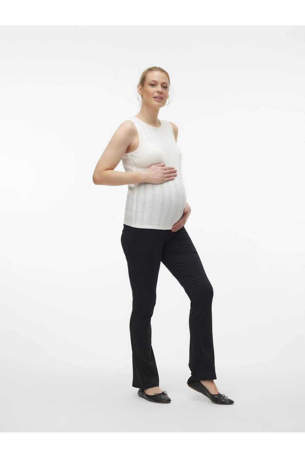 VERO MODA MATERNITY flared zwangerschapslegging VMMLAVENDER zwart