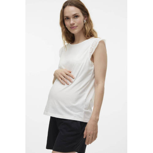VERO MODA MATERNITY T-shirt VMMEMILY wit afbeelding