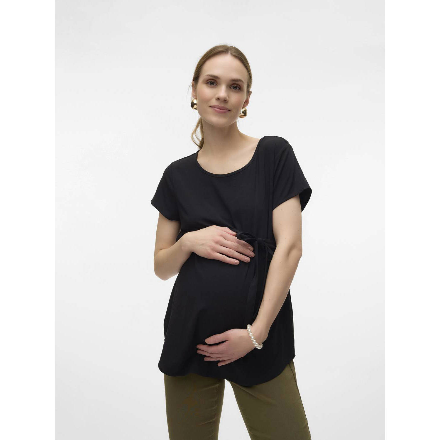 VERO MODA MATERNITY zwangerschapstop zwart