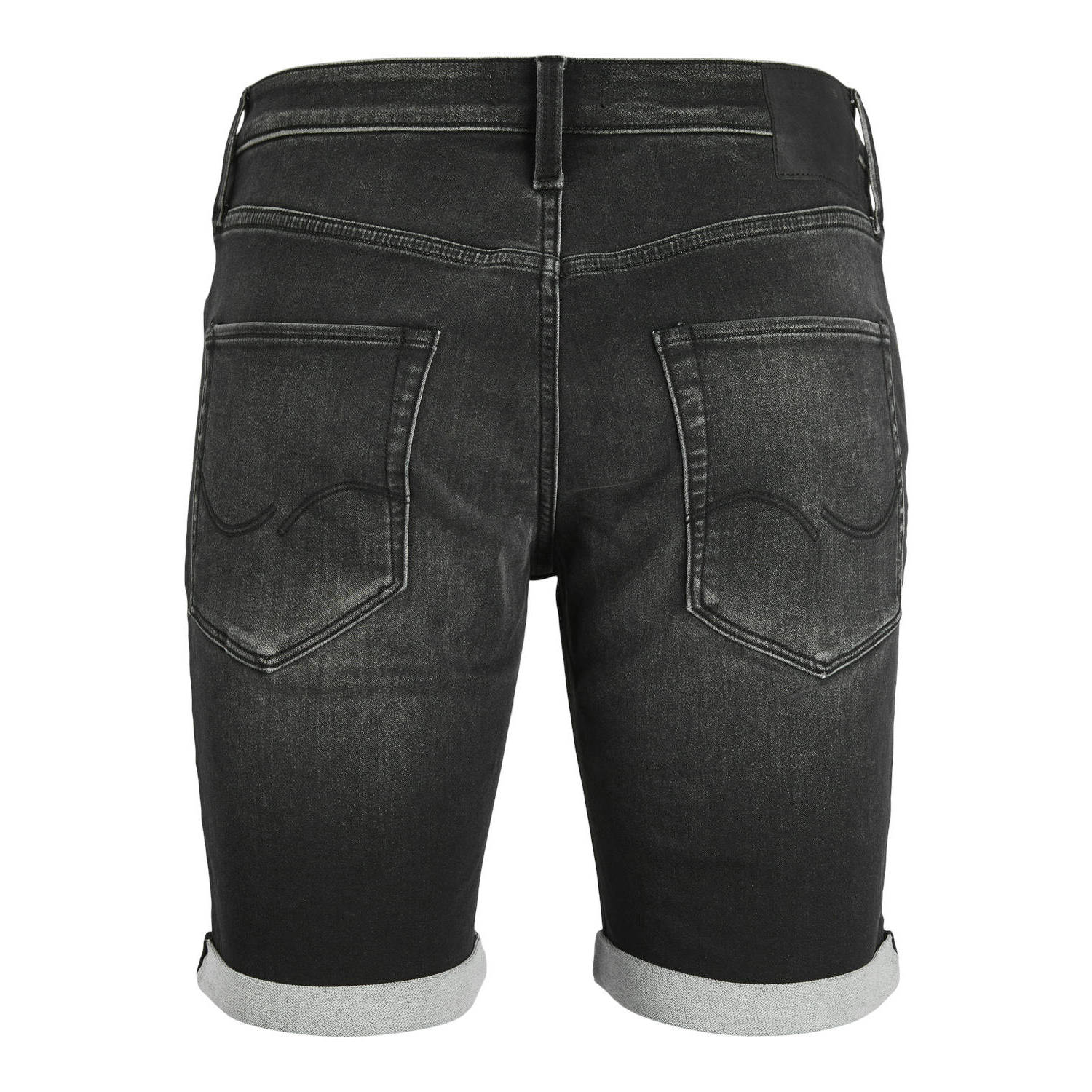 JACK & JONES JEANS INTELLIGENCE regular fit short JJIRICKJJICON black denim