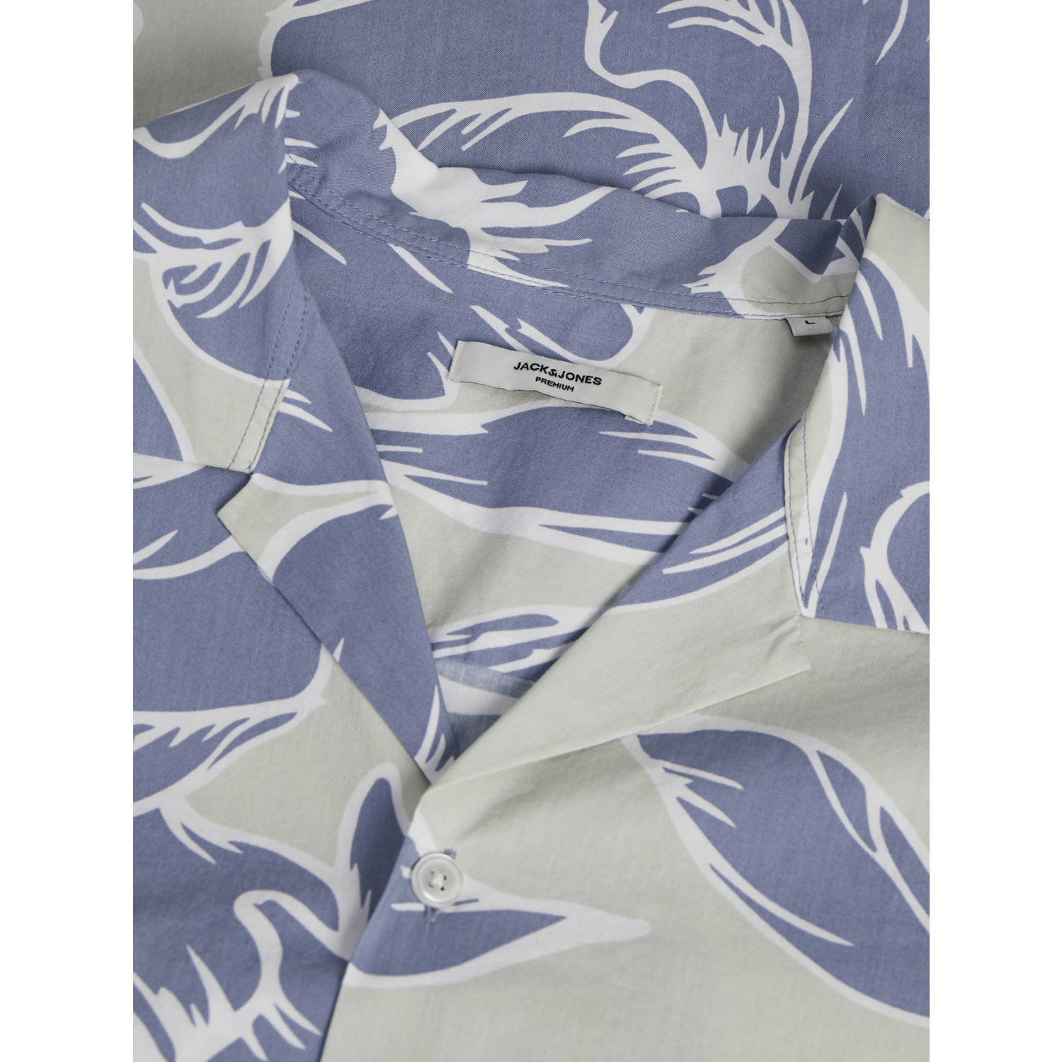 JACK & JONES PREMIUM regular fit overhemd JPRBLAPALMA met all over print green tint