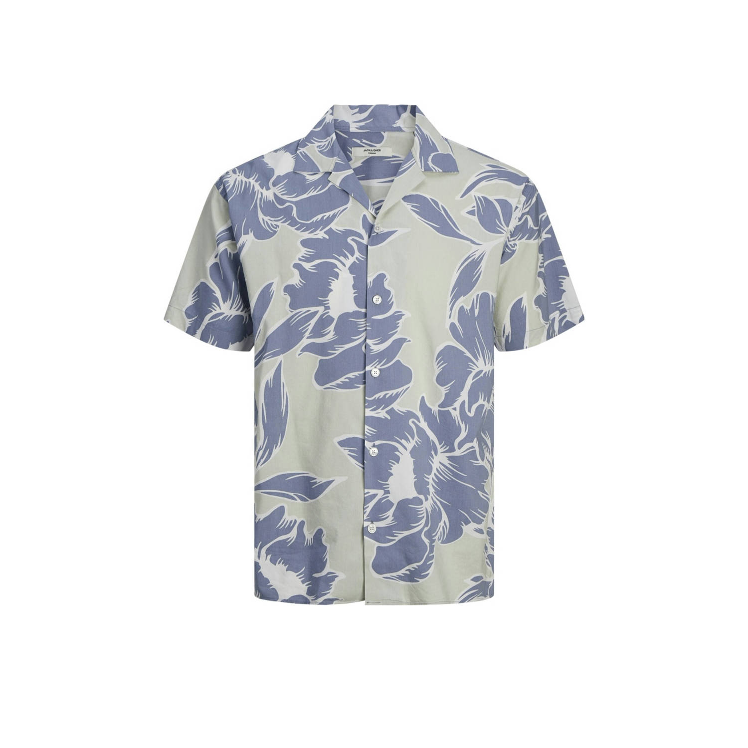 JACK & JONES PREMIUM regular fit overhemd JPRBLAPALMA met all over print green tint