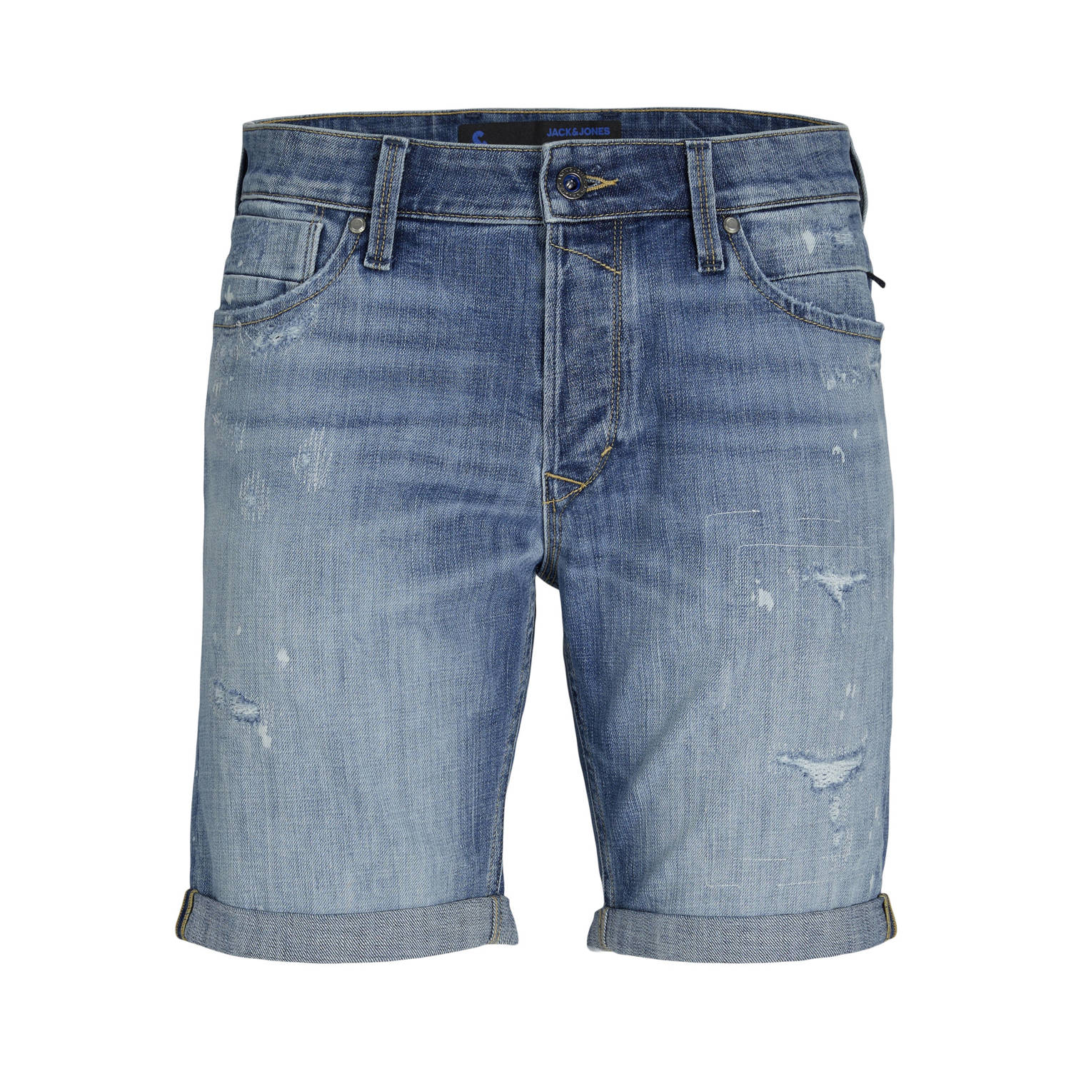 JACK & JONES JEANS INTELLIGENCE slim fit short blue denim