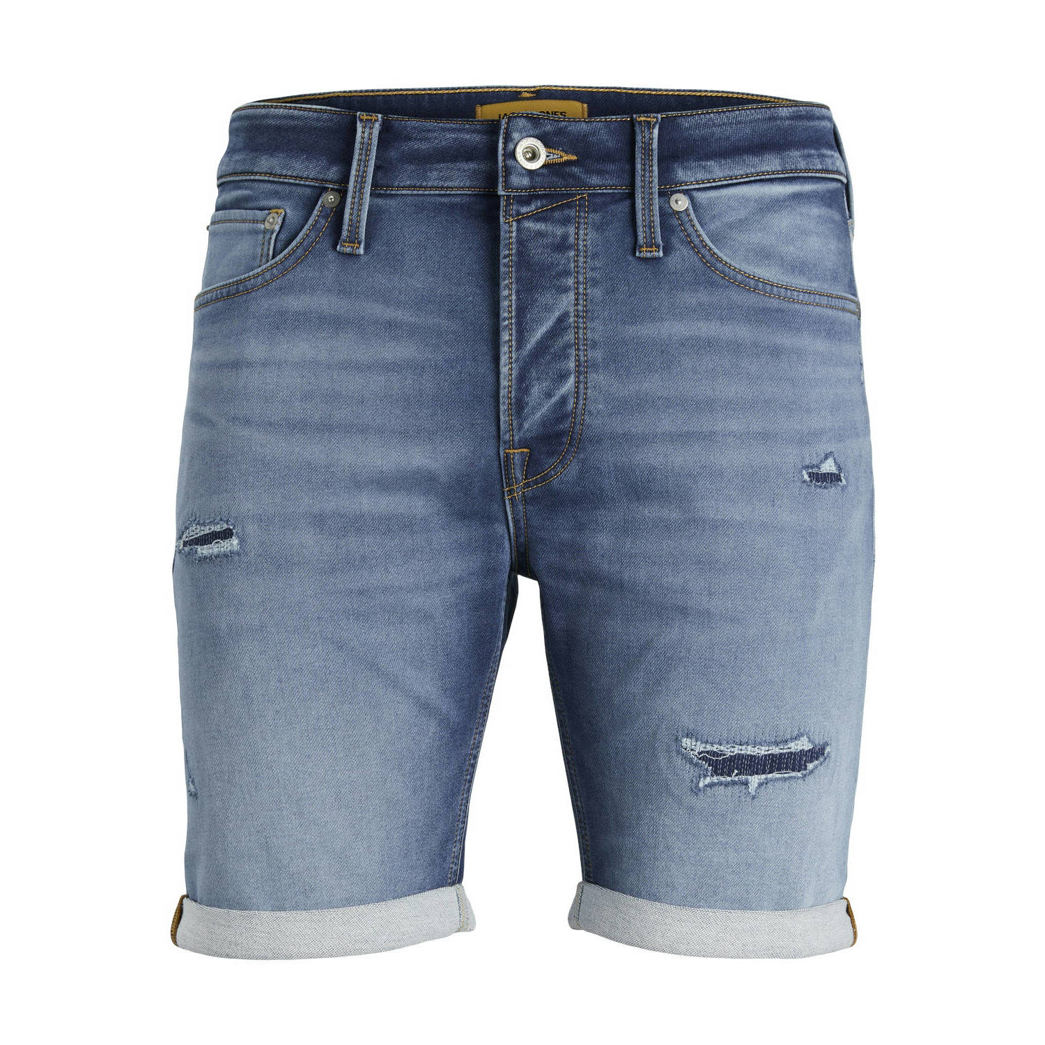 JACK & JONES JEANS INTELLIGENCE regular fit JJIRICK JJICON short blue denim