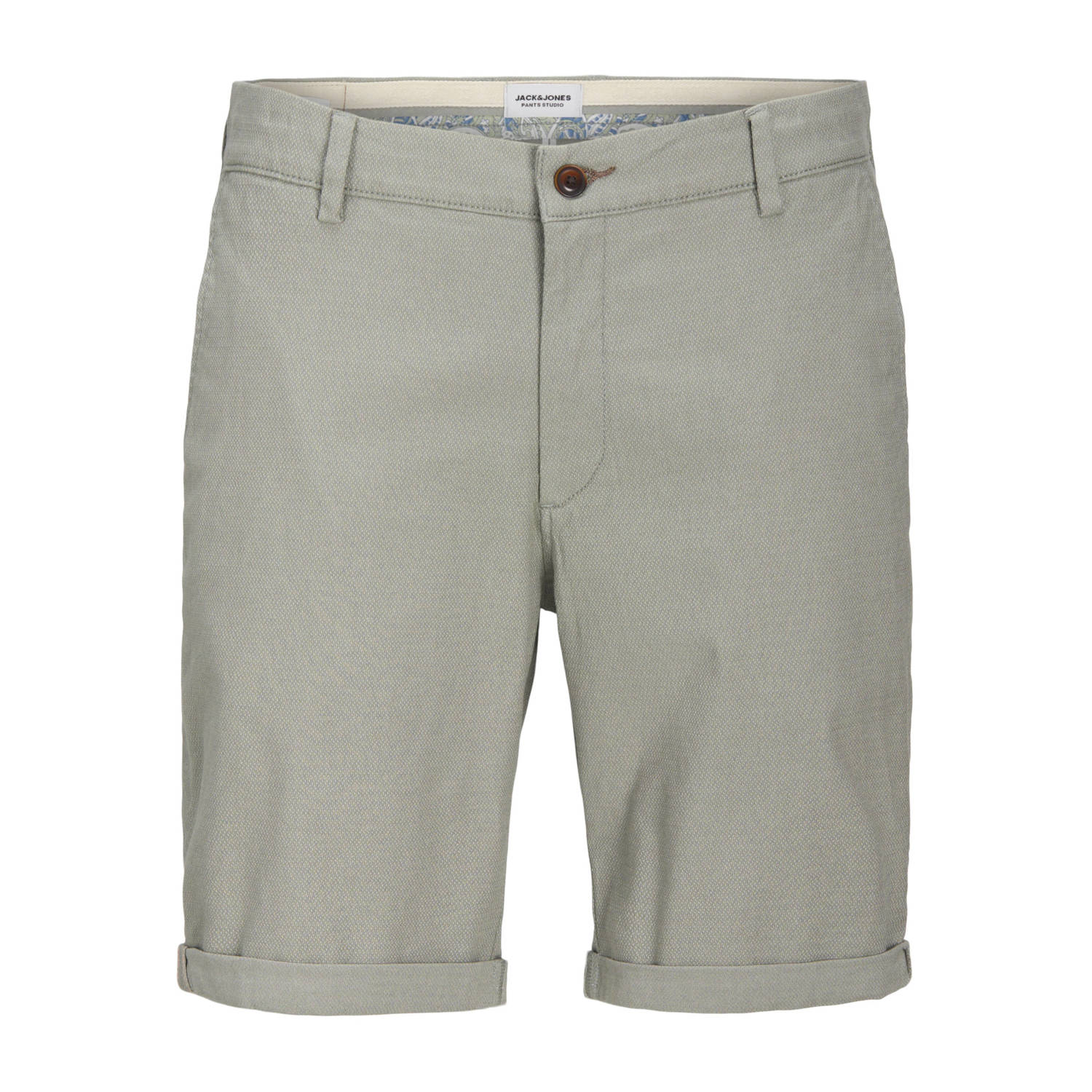 JACK & JONES PANTS STUDIO gemêleerde regular fit short JPSTFURY