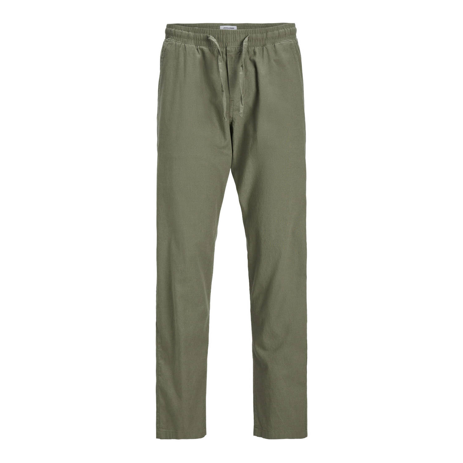JACK & JONES PANTS STUDIO gemêleerde relaxed broek JPSTKANE dusty olive