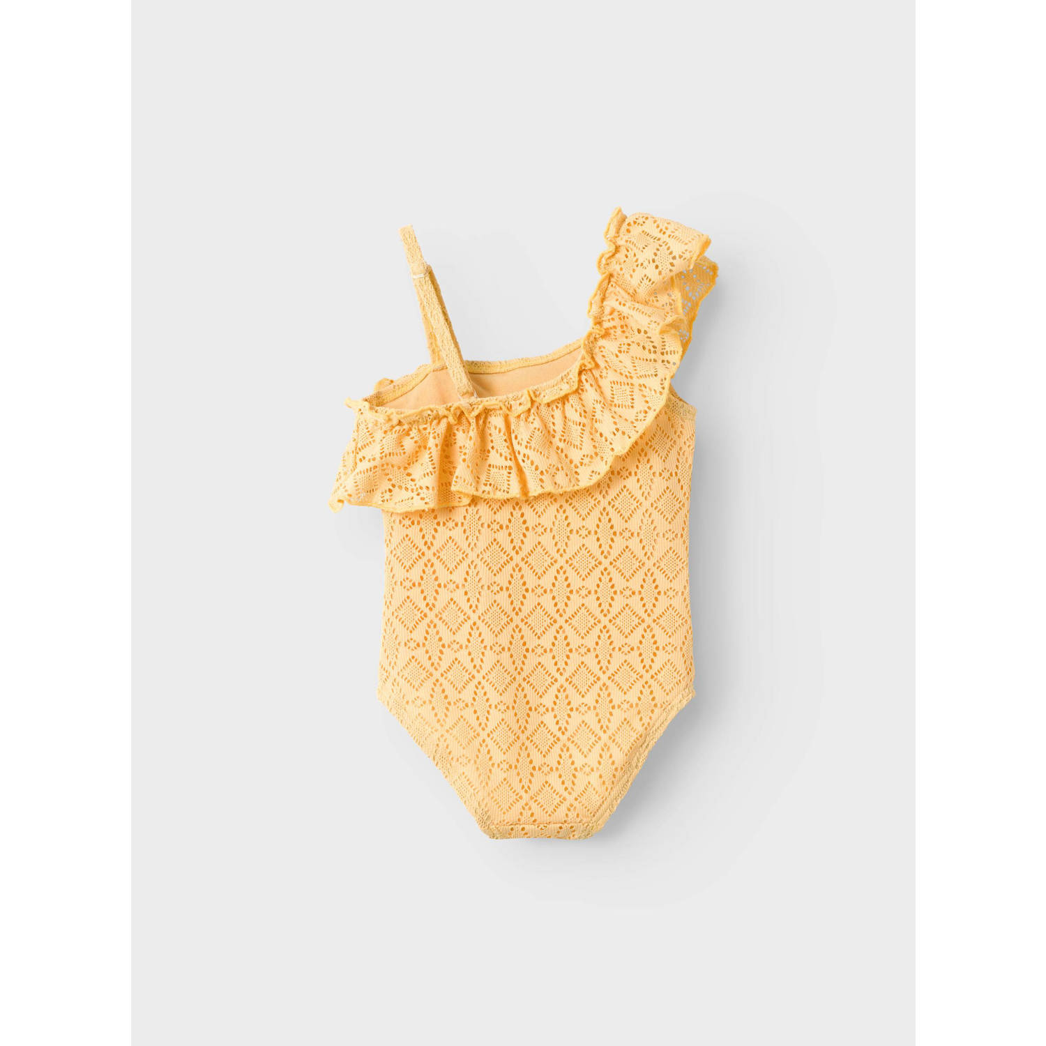 LIL' ATELIER MINI badpak NMFFANNIE met all over print geel