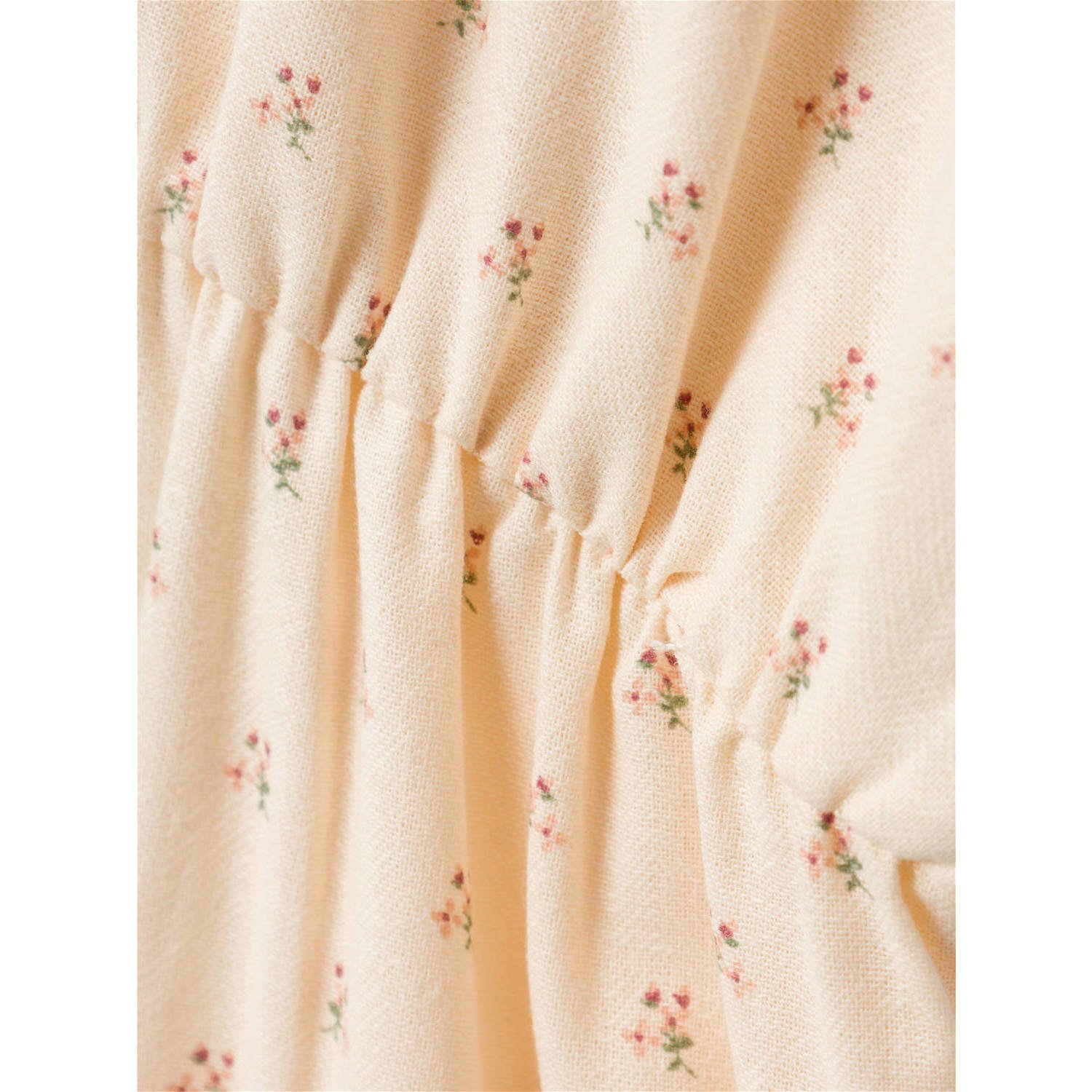 LIL' ATELIER MINI regular fit tuinbroek NMFFAMAJA met all over print ecru