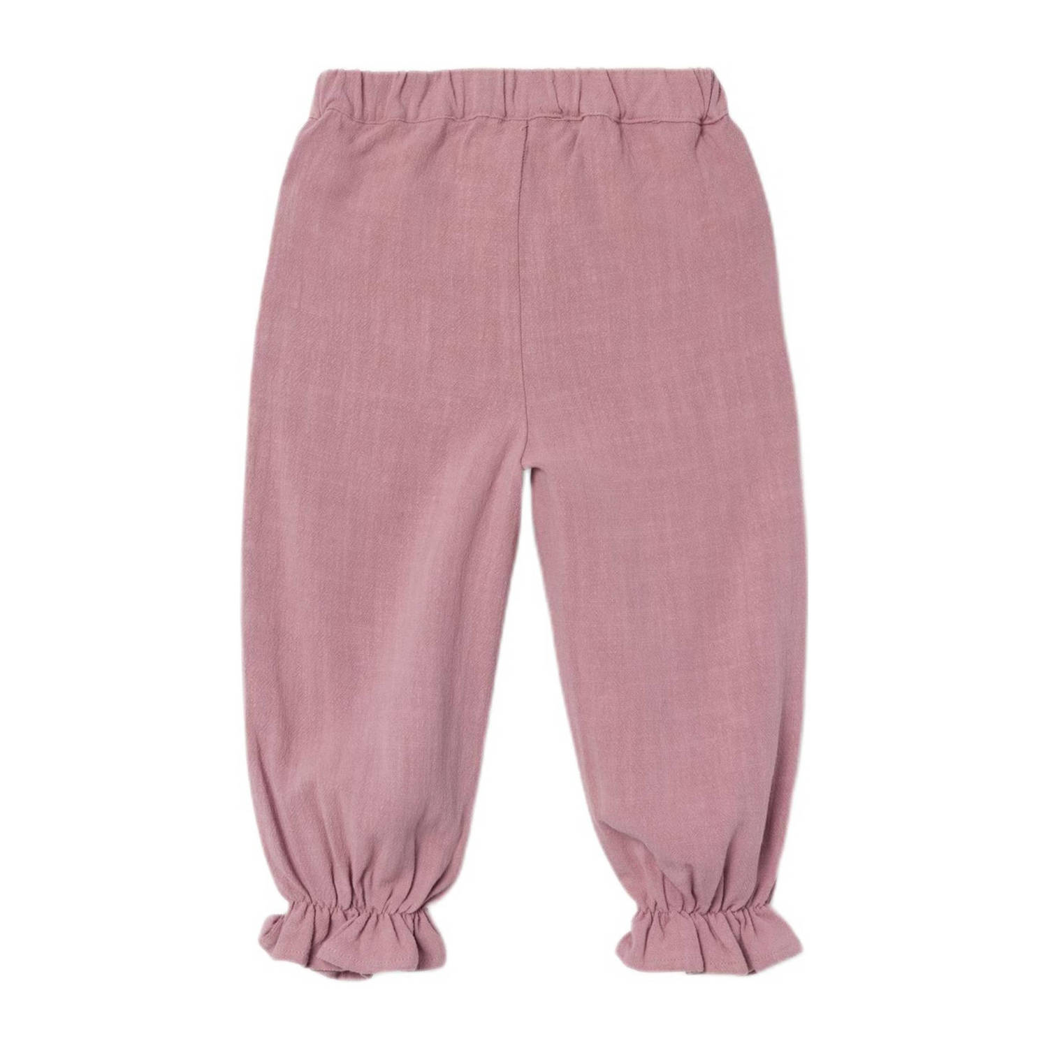 LIL' ATELIER MINI regular fit broek NMFDOLIE oudroze