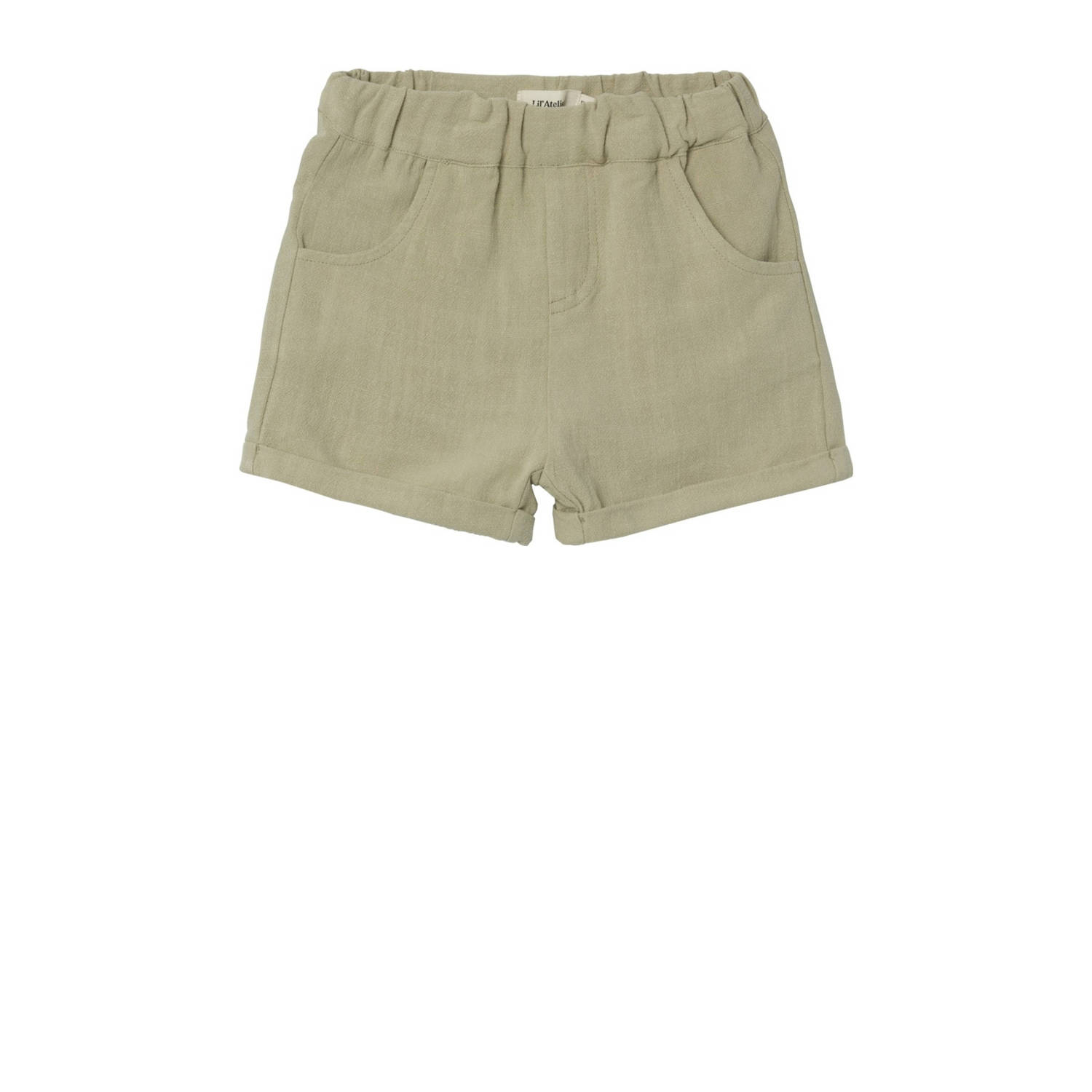 LIL' ATELIER MINI regular fit casual short NMMDOLIE lichtgroen