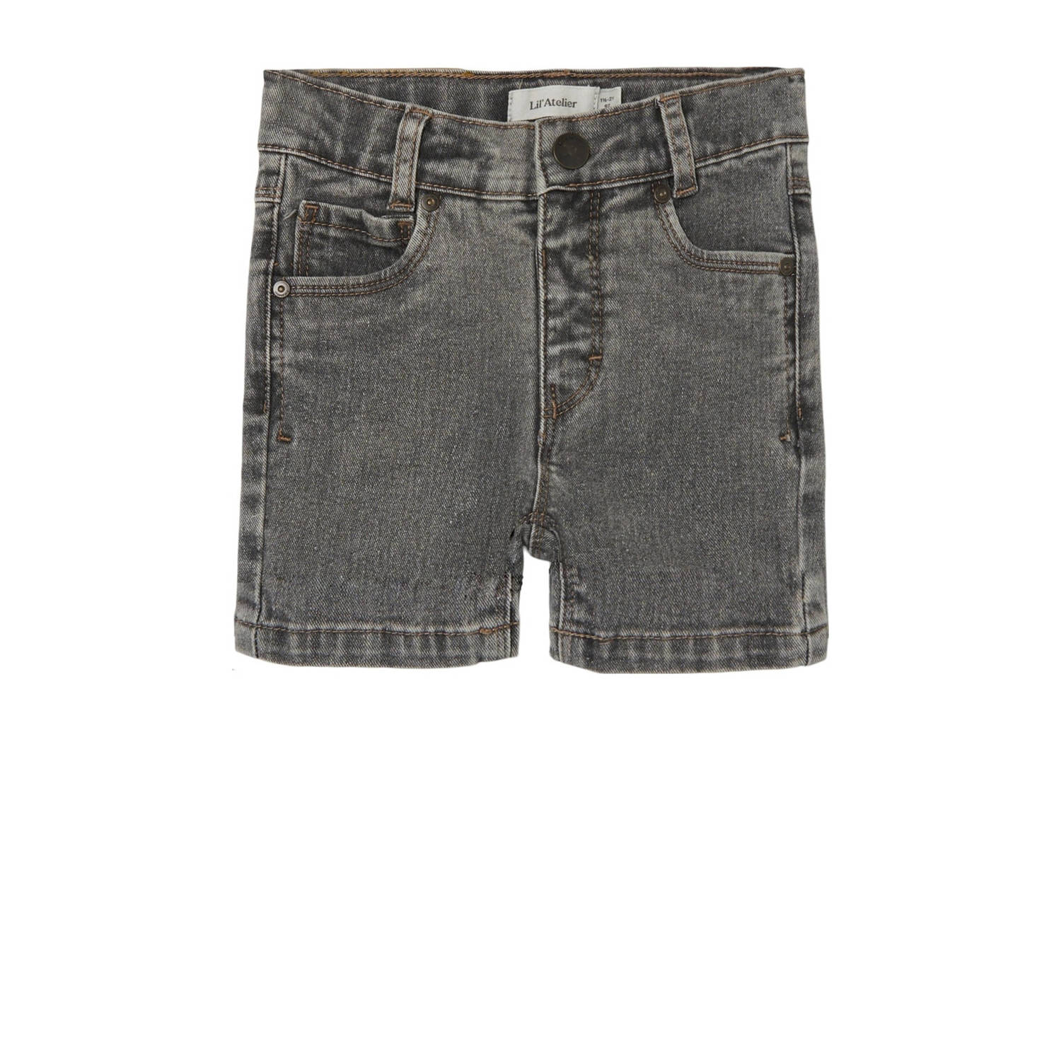 LIL' ATELIER MINI regular fit denim short NMMRYAN light grey denim Korte broek Grijs 104