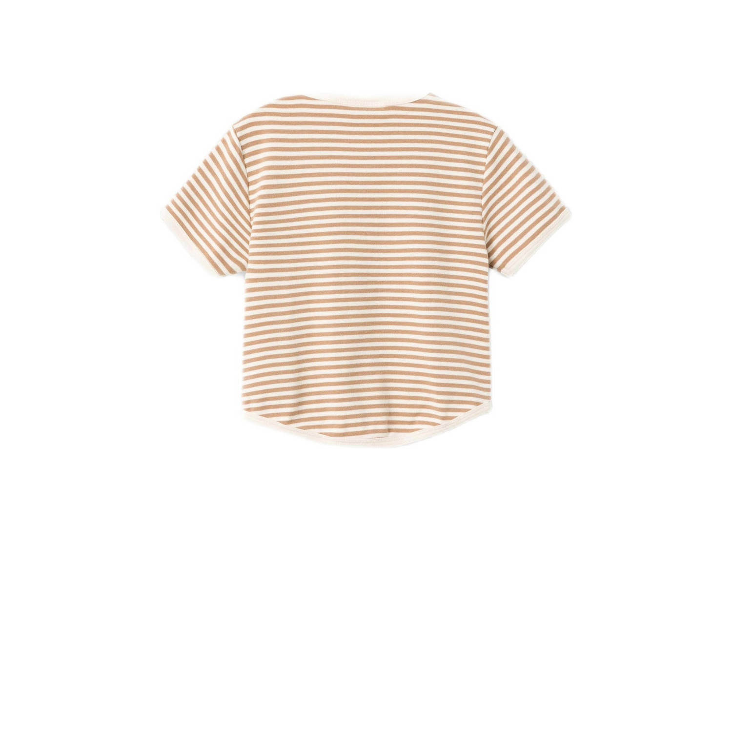 LIL' ATELIER MINI gestreept T-shirt NMMGEO bruin offwhite