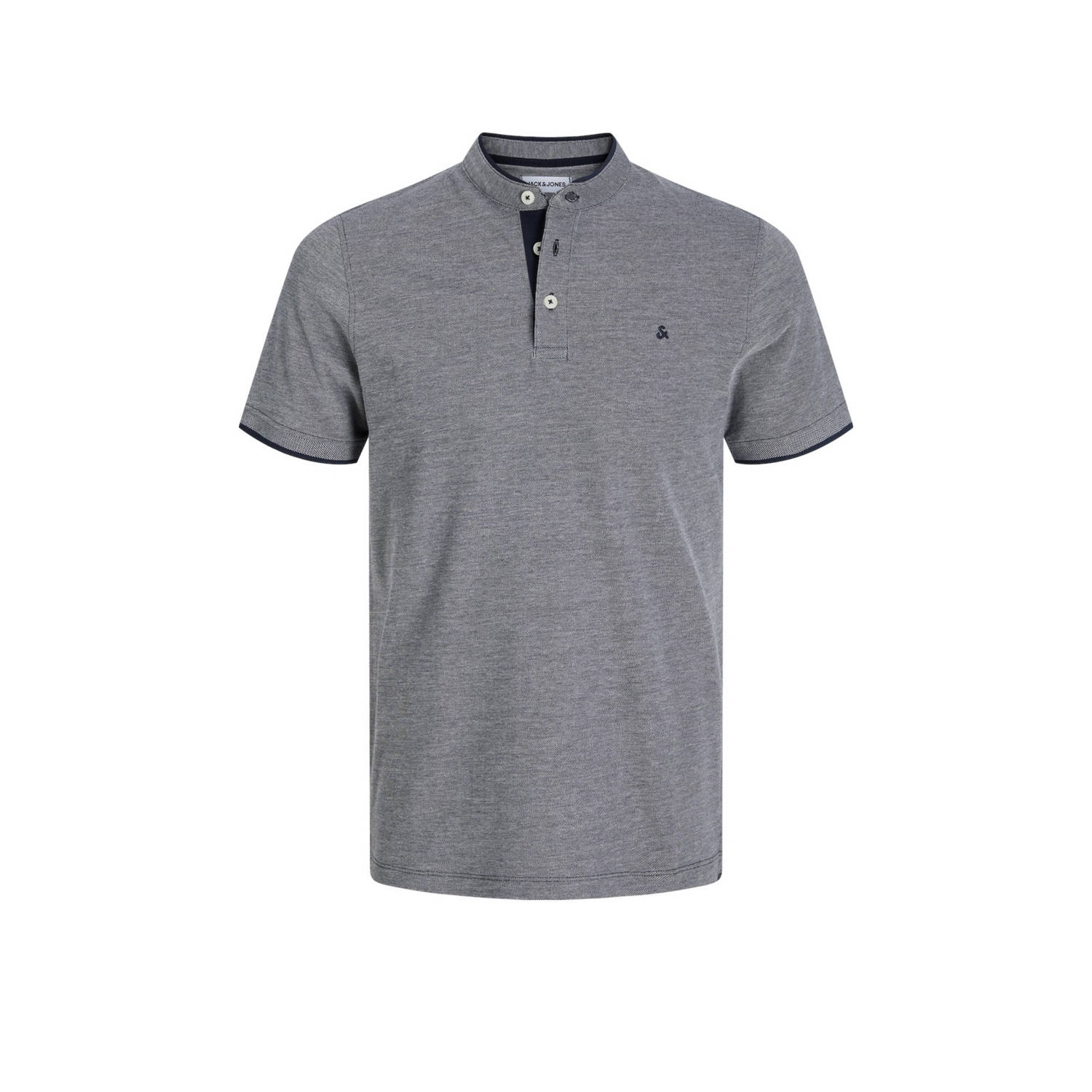 JACK & JONES ESSENTIALS slim fit polo JJEPAULOS met logo blue depths