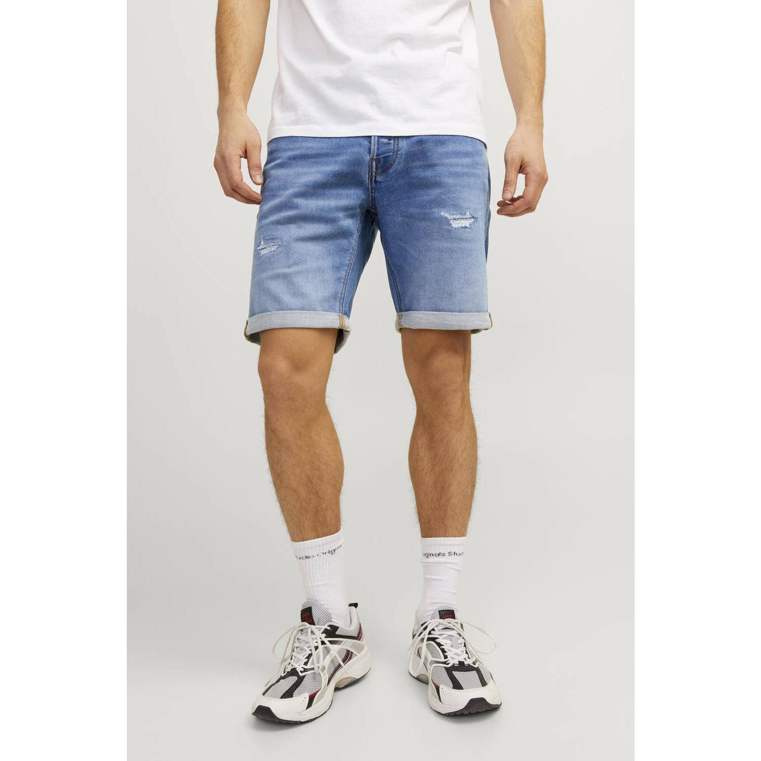 JACK & JONES JEANS INTELLIGENCE regular fit JJIRICK JJICON short mediun blue 709
