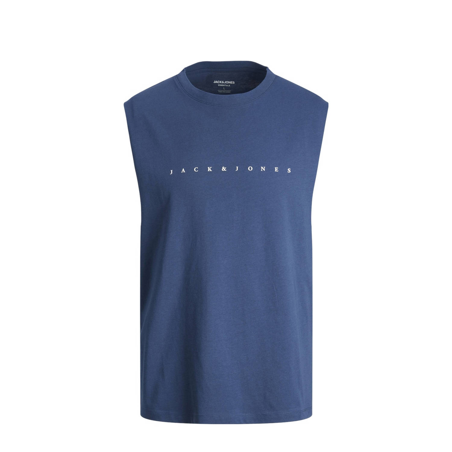 JACK & JONES ESSENTIALS T-shirt met printopdruk blauw