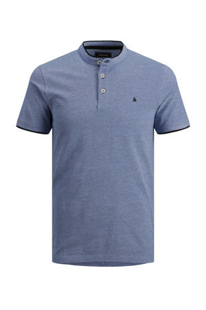 slim fit polo JJEPAULOS met logo bright cobalt