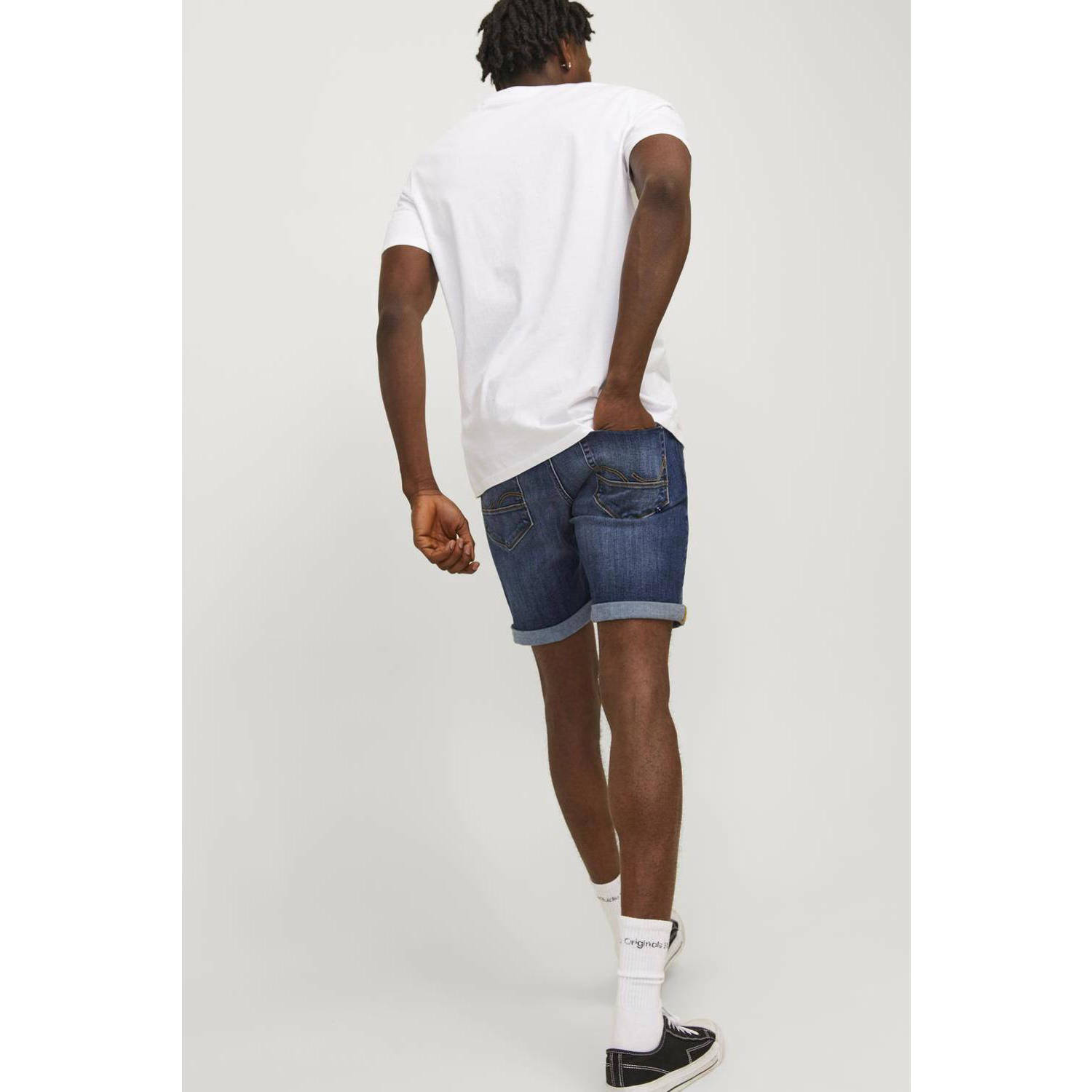 JACK & JONES JEANS INTELLIGENCE regular fit denim short JJIRICK JJFOX blue denim