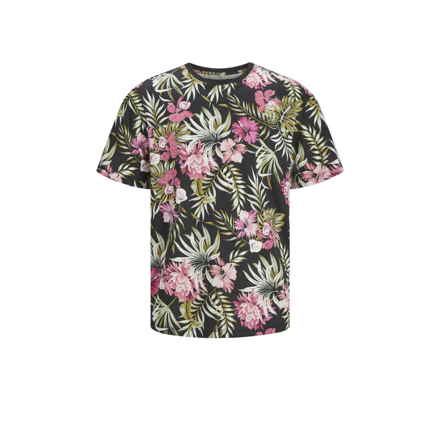 JACK & JONES ESSENTIALS T-shirt met all over print pink nectar