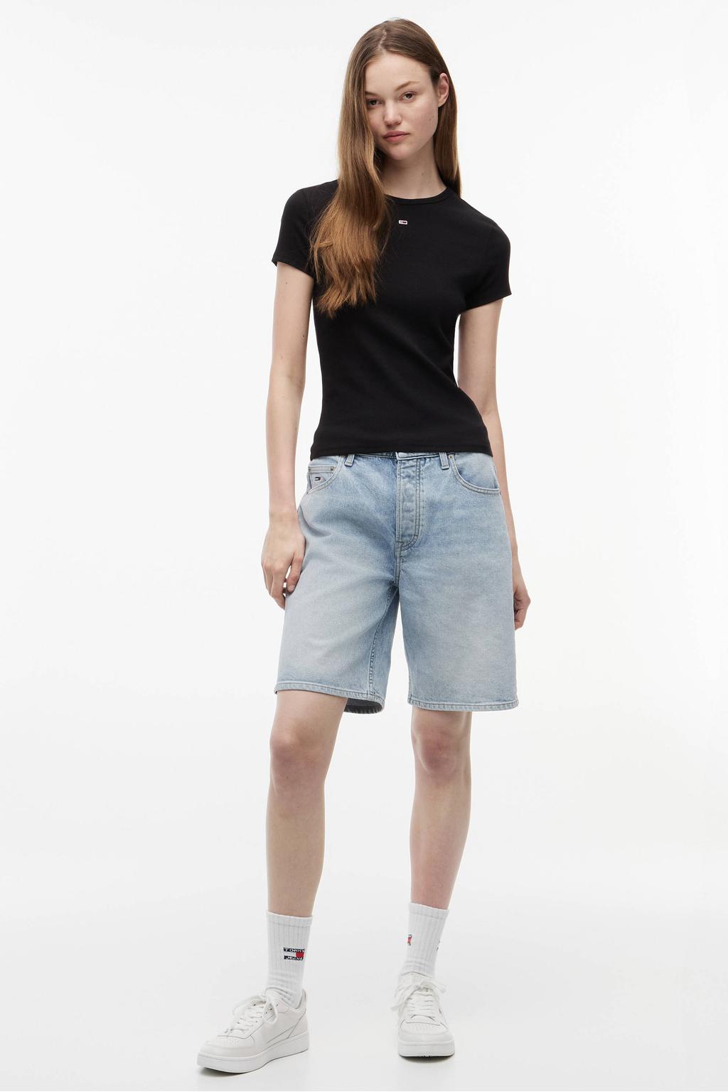 Tommy Jeans T-shirt met logo zwart
