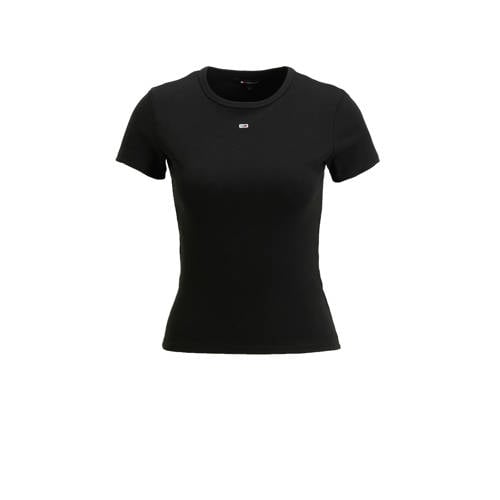 Tommy Jeans T-shirt met logo zwart afbeelding
