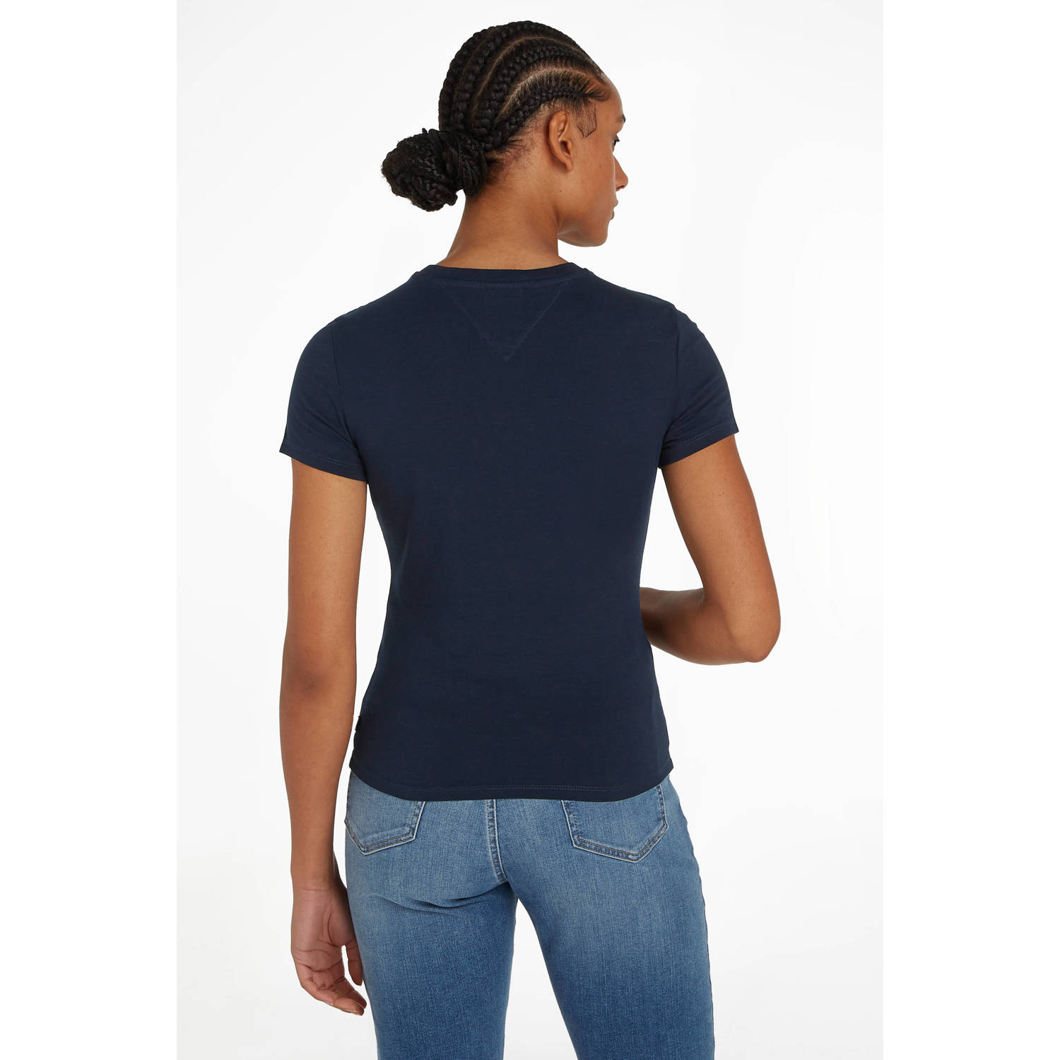 Tommy Hilfiger T-shirt met logo donkerblauw