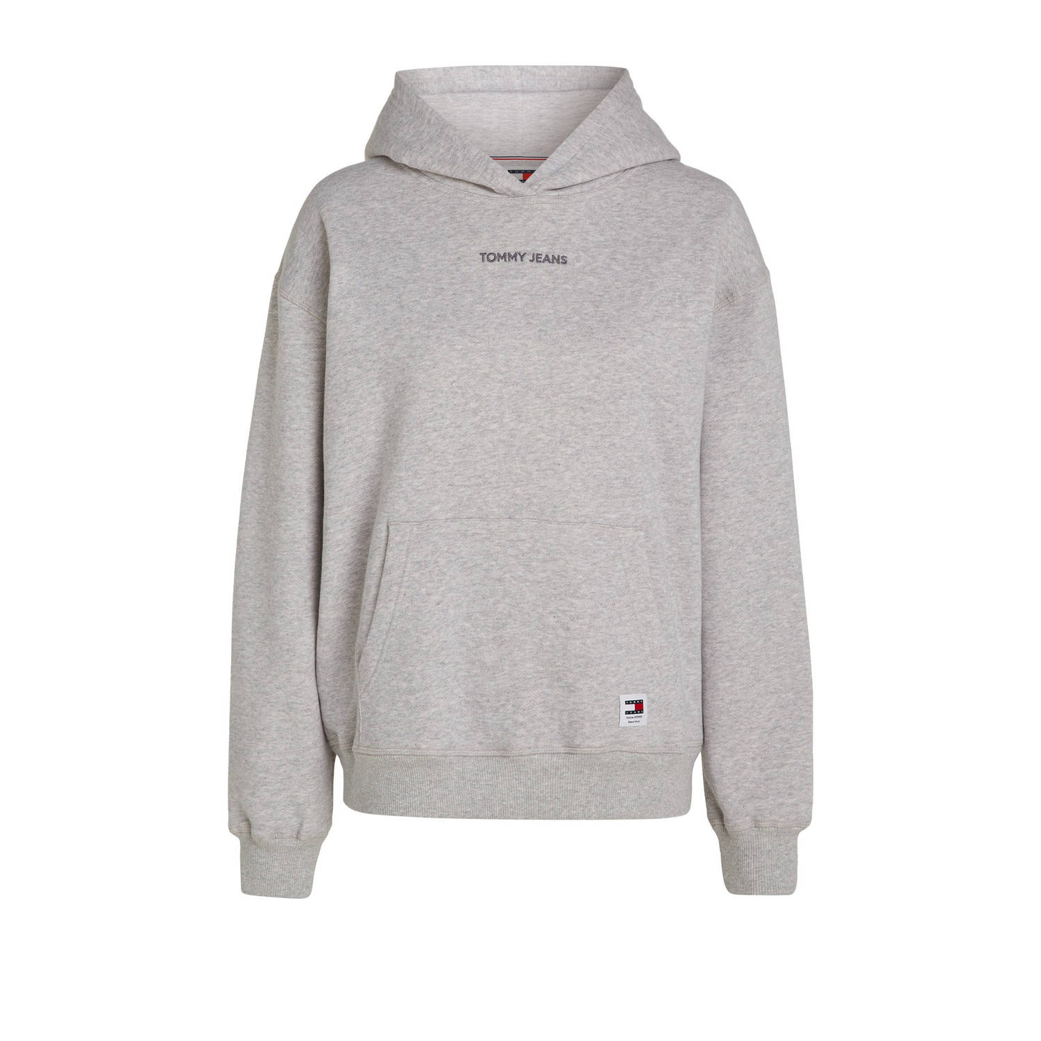 Tommy Jeans hoodie met logo grijs