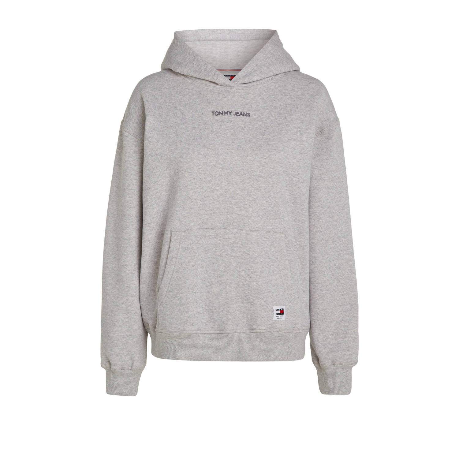 Tommy Jeans hoodie met logo grijs