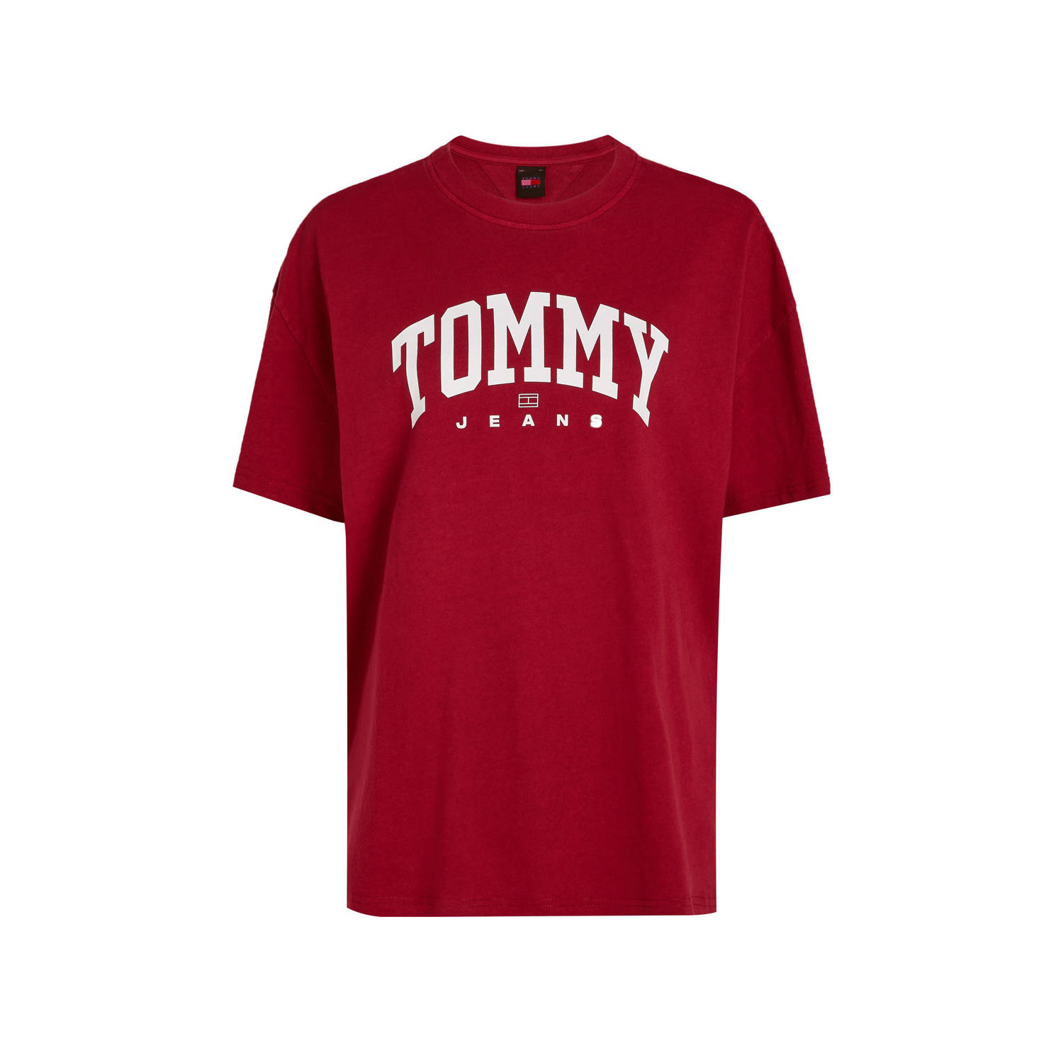 Tommy Jeans T-shirt met logo rood wit