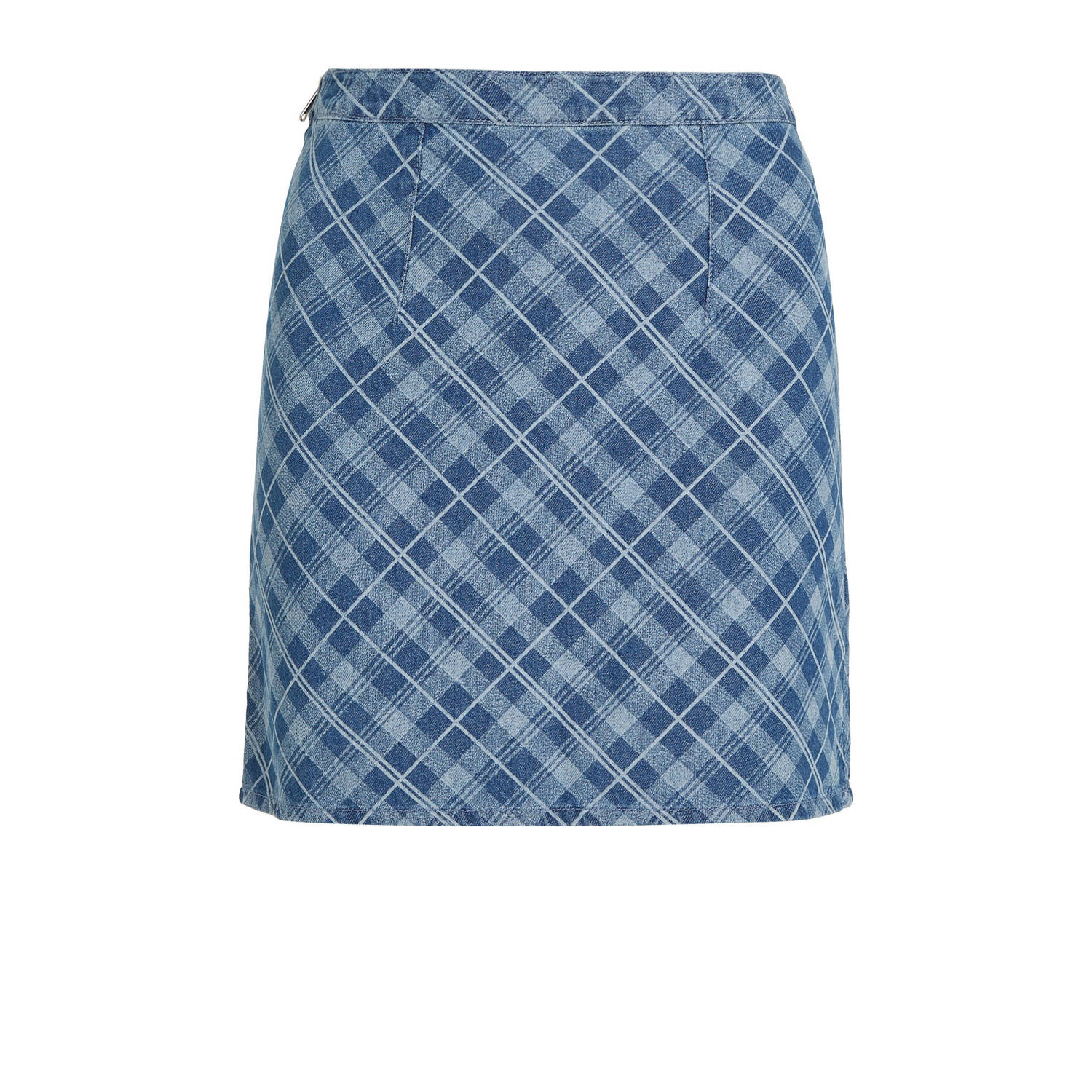 Tommy Jeans geruite rok blauw lichtblauw