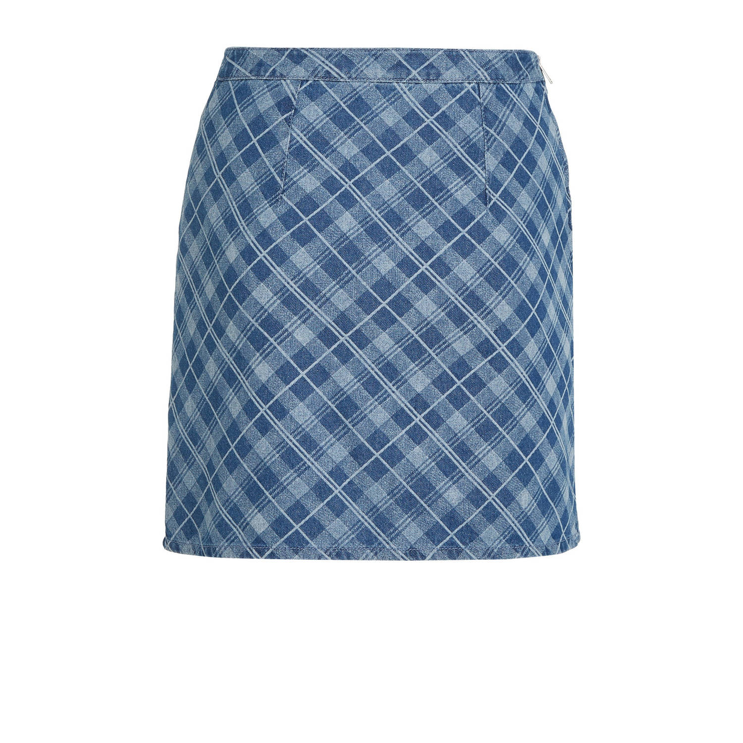 TOMMY JEANS Geweven rok TJW TARTAN CHECK CHAMBRAY SKIRT Webrok in modieuze tartan ruitpatroon
