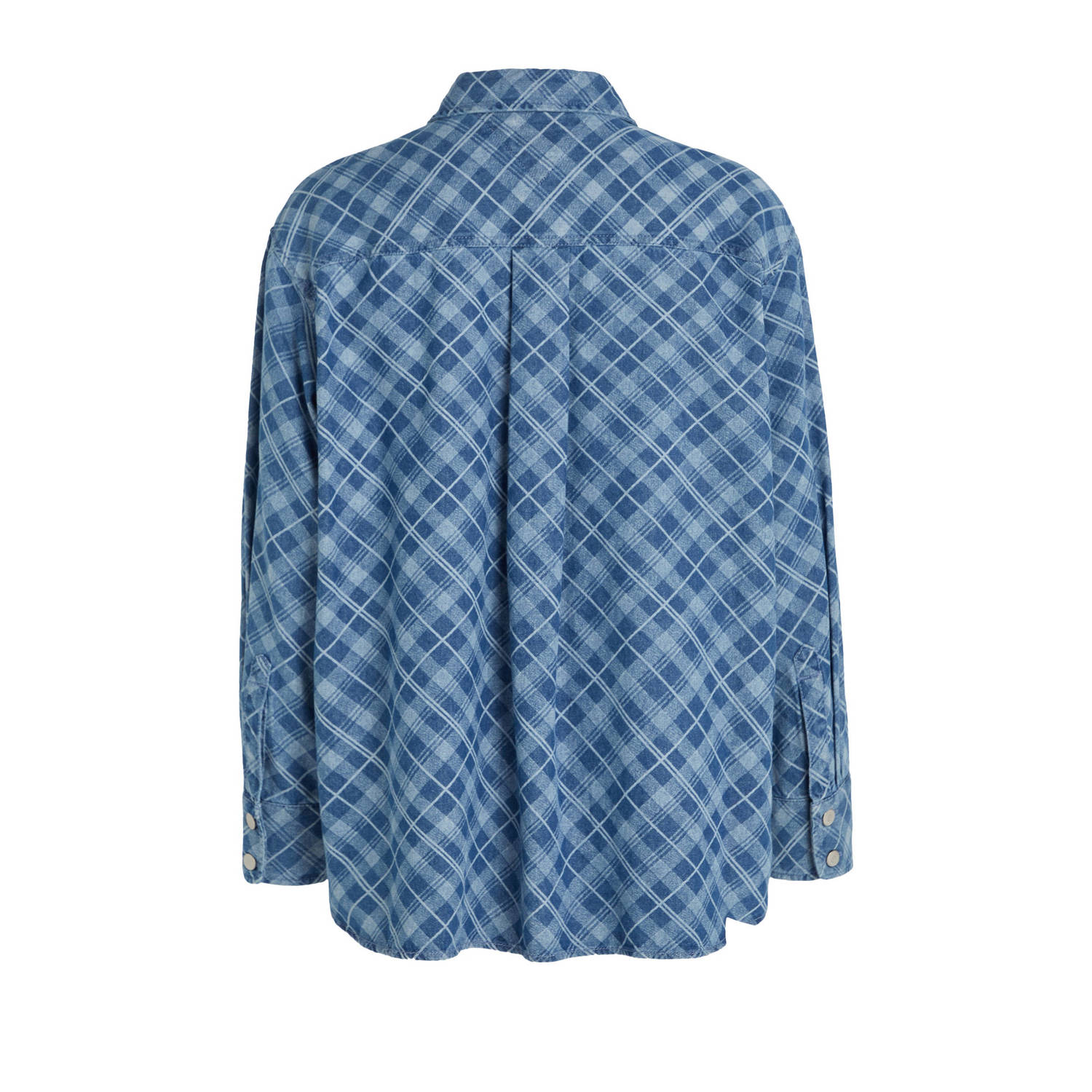 Tommy Jeans geruite blouse blauw lichtblauw